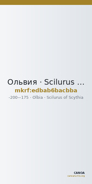 Ольвия · Scilurus of Scythia · II в. до н. э. — CANOA