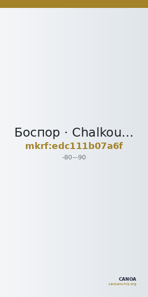 Боспор · Chalkous · I в. до н. э. — CANOA