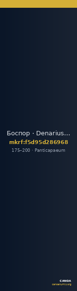 Боспор · Denarius · I в. — CANOA