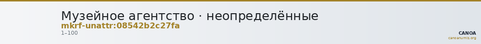 Музейное агентство · неопределённые — CANOA