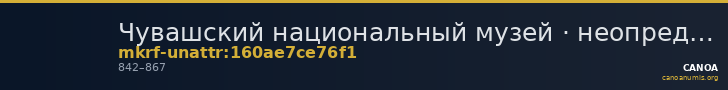 Чувашский национальный музей · неопределённые — CANOA