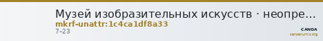 Музей изобразительных искусств · неопределённые — CANOA