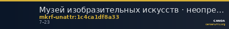 Музей изобразительных искусств · неопределённые — CANOA