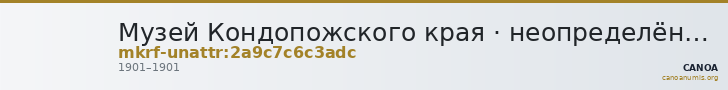 Музей Кондопожского края · неопределённые — CANOA
