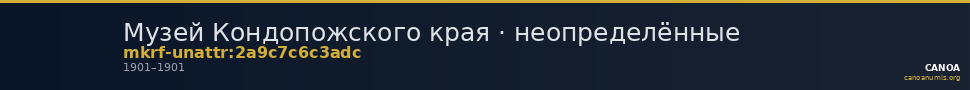 Музей Кондопожского края · неопределённые — CANOA