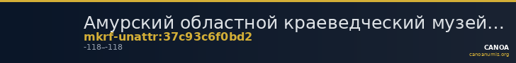 Амурский областной краеведческий музей им. Г.С. Новикова-Даурского · неопределённые — CANOA