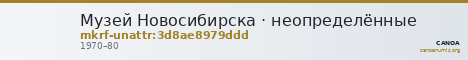 Музей Новосибирска · неопределённые — CANOA