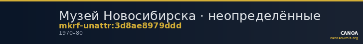 Музей Новосибирска · неопределённые — CANOA