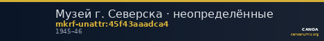 Музей г. Северска · неопределённые — CANOA