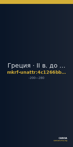 Греция · II в. до н. э. · без определения — CANOA