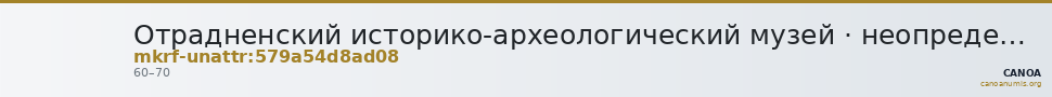 Отрадненский историко-археологический музей · неопределённые — CANOA