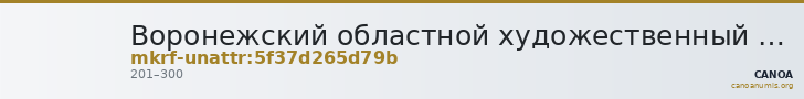 Воронежский областной художественный музей им. И.Н. Крамского · неопределённые — CANOA