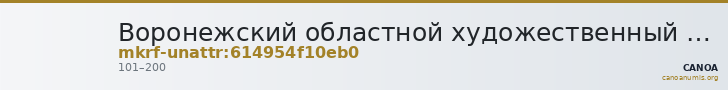 Воронежский областной художественный музей им. И.Н. Крамского · неопределённые — CANOA