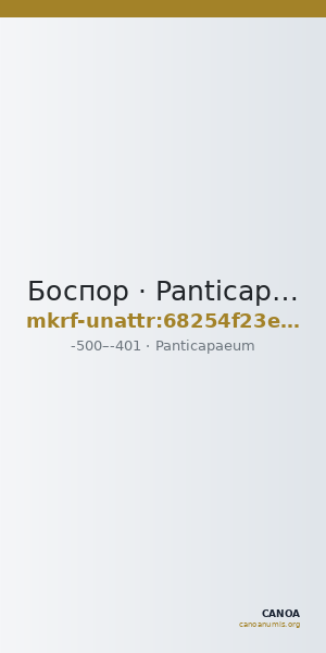 Боспор · Panticapaeum · V в. до н. э. · без определения — CANOA