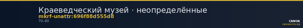 Краеведческий музей · неопределённые — CANOA
