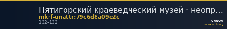Пятигорский краеведческий музей · неопределённые — CANOA