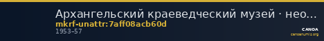 Архангельский краеведческий музей · неопределённые — CANOA