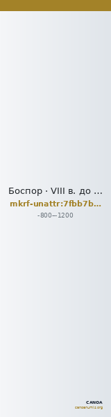 Боспор · VIII в. до н. э. · без определения — CANOA