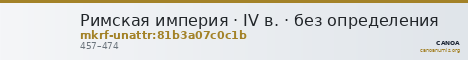 Римская империя · IV в. · без определения — CANOA