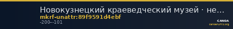 Новокузнецкий краеведческий музей · неопределённые — CANOA