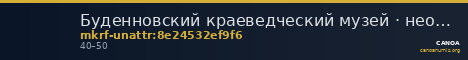Буденновский краеведческий музей · неопределённые — CANOA