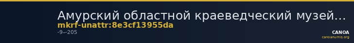Амурский областной краеведческий музей им. Г.С. Новикова-Даурского · неопределённые — CANOA