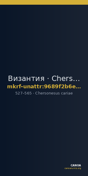 Византия · Chersonesus cariae · V в. · без определения — CANOA