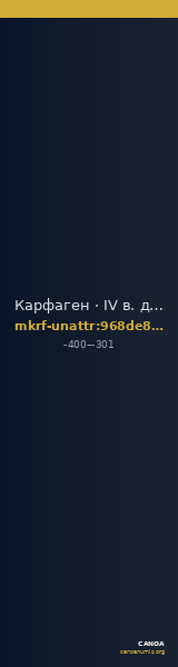 Карфаген · IV в. до н. э. · без определения — CANOA