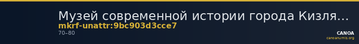 Музей современной истории города Кизляра · неопределённые — CANOA