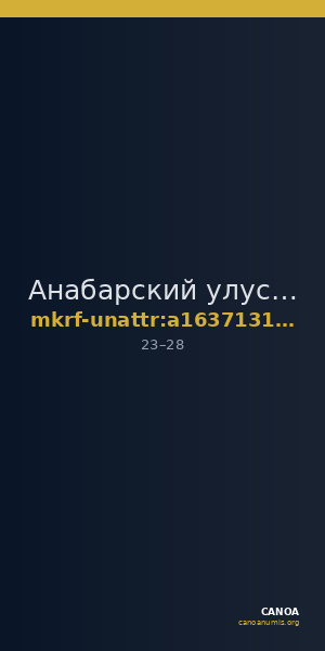 Анабарский улусный краеведческо-этнографический музей · неопределённые — CANOA
