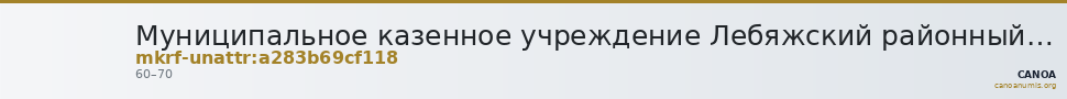 Муниципальное казенное учреждение Лебяжский районный краеведческий музей · неопределённые — CANOA