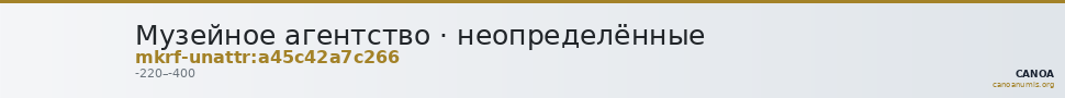 Музейное агентство · неопределённые — CANOA