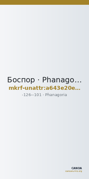 Боспор · Phanagoria · II в. до н. э. · без определения — CANOA