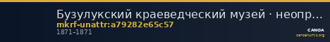 Бузулукский краеведческий музей · неопределённые — CANOA