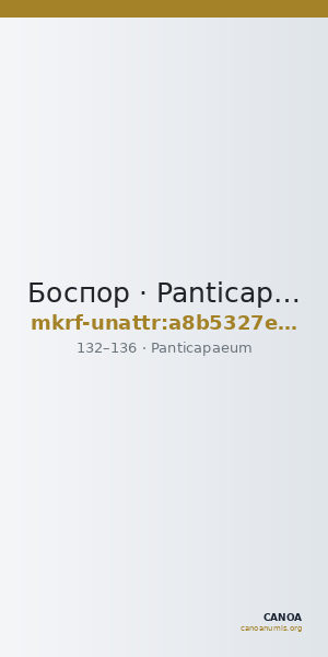 Боспор · Panticapaeum · I в. · без определения — CANOA