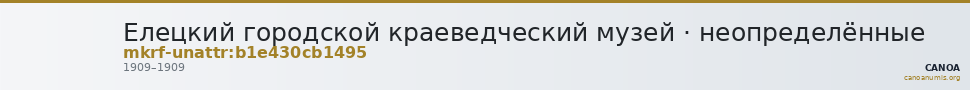 Елецкий городской краеведческий музей · неопределённые — CANOA