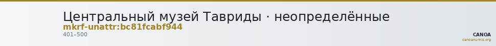 Центральный музей Тавриды · неопределённые — CANOA