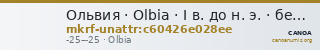 Ольвия · Olbia · I в. до н. э. · без определения — CANOA