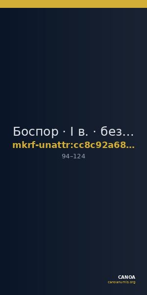 Боспор · I в. · без определения — CANOA