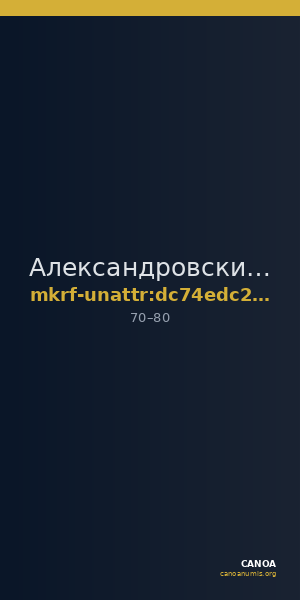 Александровский историко-краеведческий музей · неопределённые — CANOA