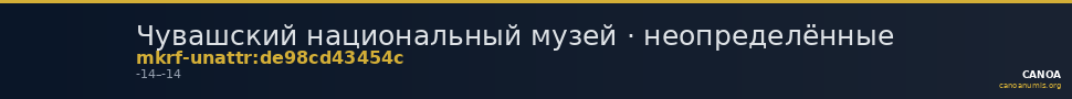 Чувашский национальный музей · неопределённые — CANOA