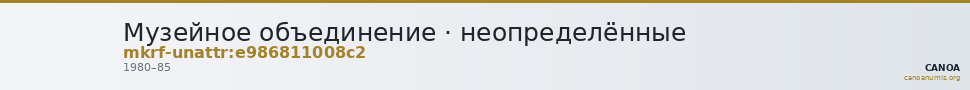 Музейное объединение · неопределённые — CANOA