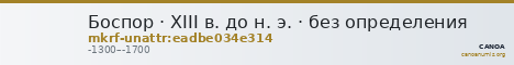 Боспор · XIII в. до н. э. · без определения — CANOA