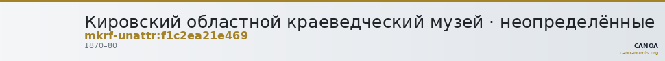 Кировский областной краеведческий музей · неопределённые — CANOA