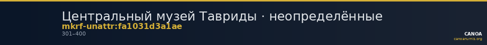 Центральный музей Тавриды · неопределённые — CANOA