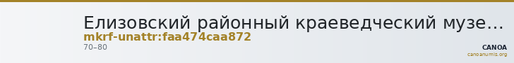 Елизовский районный краеведческий музей · неопределённые — CANOA