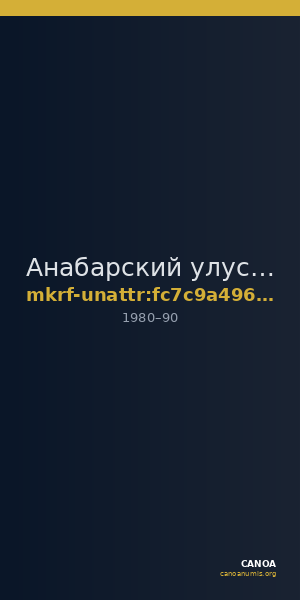 Анабарский улусный краеведческо-этнографический музей · неопределённые — CANOA