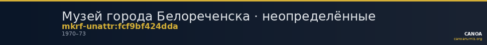 Музей города Белореченска · неопределённые — CANOA