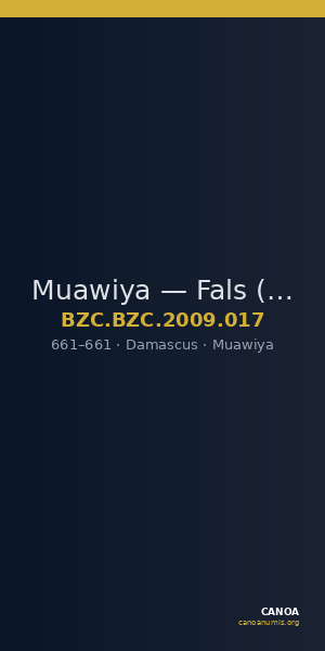 Muawiya — Fals (Damascus, 661) — CANOA