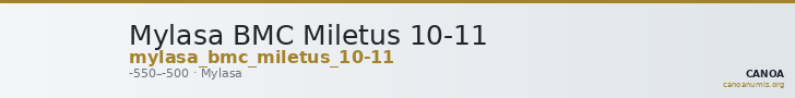 Mylasa BMC Miletus 10-11 — CANOA